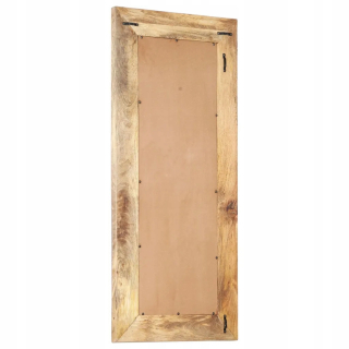 Zrkadlo v ručne vyrezávanom ráme, 110x50x2,6 cm, mangové drevo